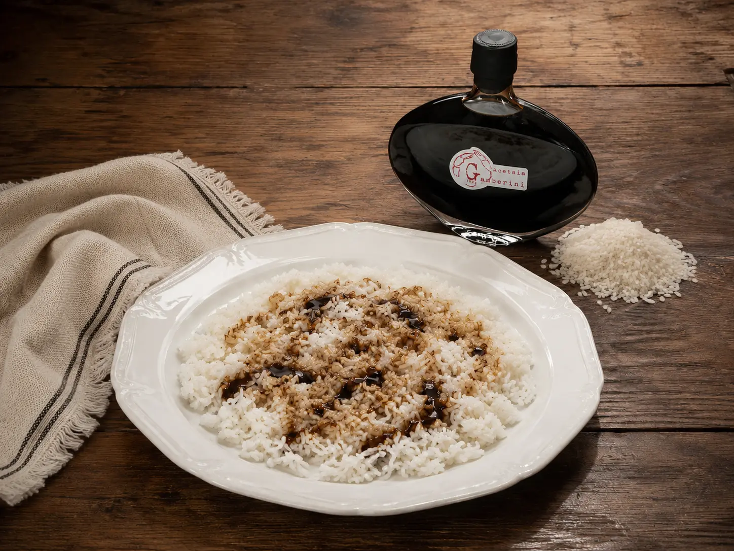 Riso bianco con Aceto Balsamico Gamberini 25 anni